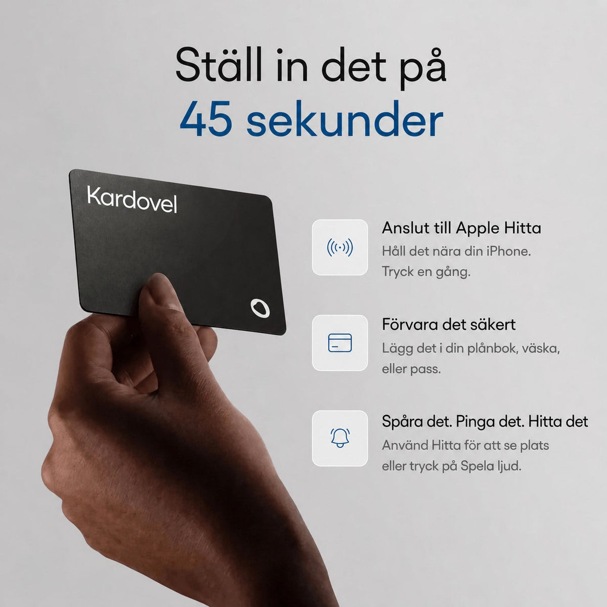 Kardovel spårningskort